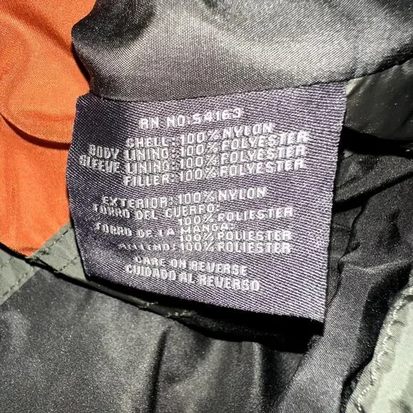 Dockers Unisex Size Large Olive Green Long Sleeve Puffer Lightweight Jacket - Picture 6 of 8